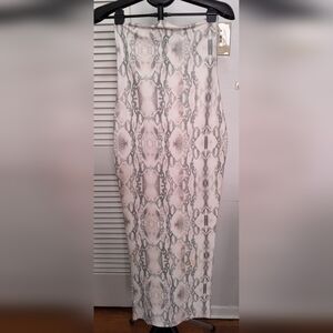 🔥Chic Strapless Snake Print Dress🔥